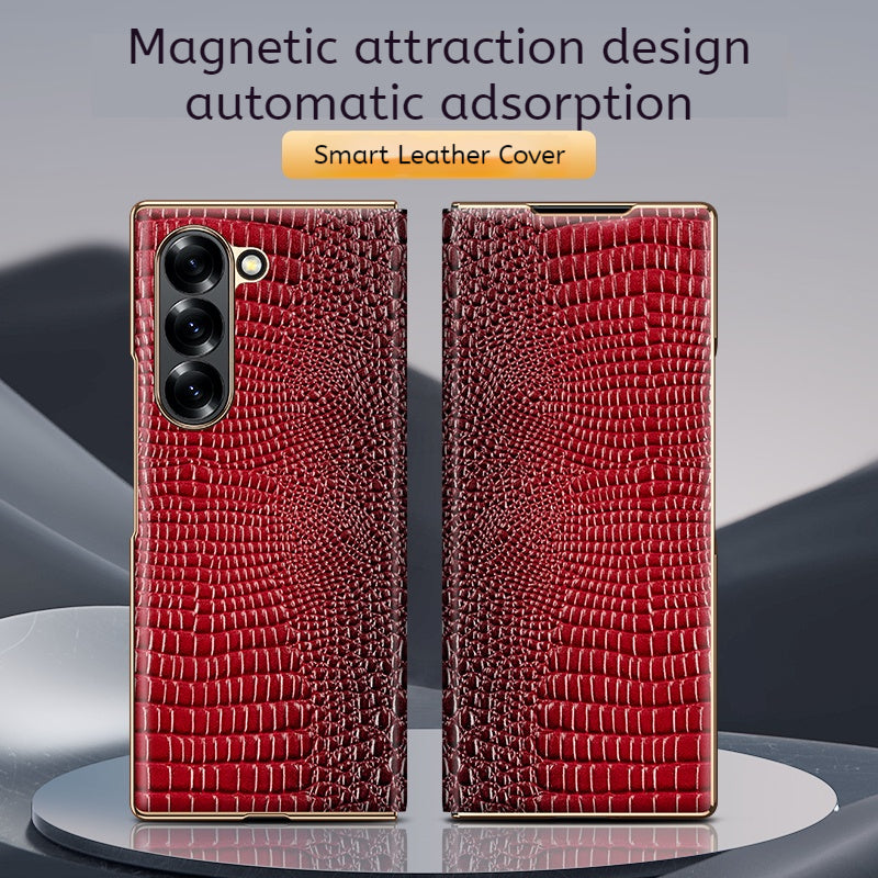 Samsung Galaxy Z Fold Series Crocodile Pattern Magnetic Protective Case