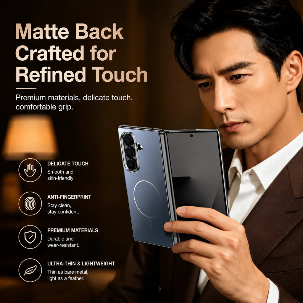 Electroplated Matte Magnetic Case for Samsung Galaxy Z Fold Series