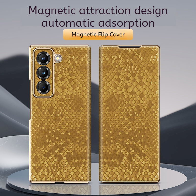 🔥Samsung Galaxy Z Fold Series Folding Screen Genuine Leather Magnetic Protective Case