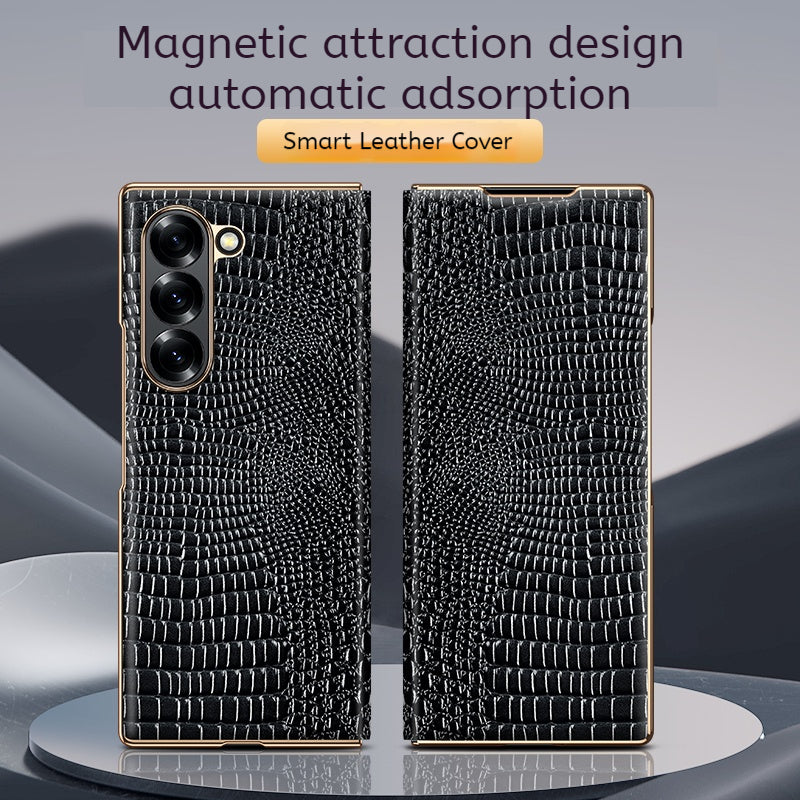Samsung Galaxy Z Fold Series Crocodile Pattern Magnetic Protective Case