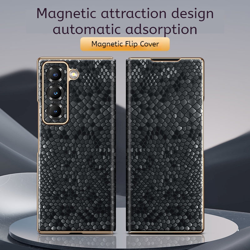 🔥Samsung Galaxy Z Fold Series Folding Screen Genuine Leather Magnetic Protective Case