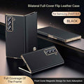 Samsung ZFold7/6/5 Premium Leather Dual-Axis Protective Case