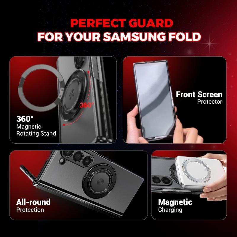 Luxury Shockproof Case with 360° Rotating Bracket for Samsung Galaxy Z Fold