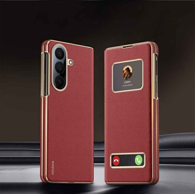 Galaxy Z Fold 7 Smart Window - Answer Calls Without Flipping - Magnetic Charging - Dual-Axis Protective Case