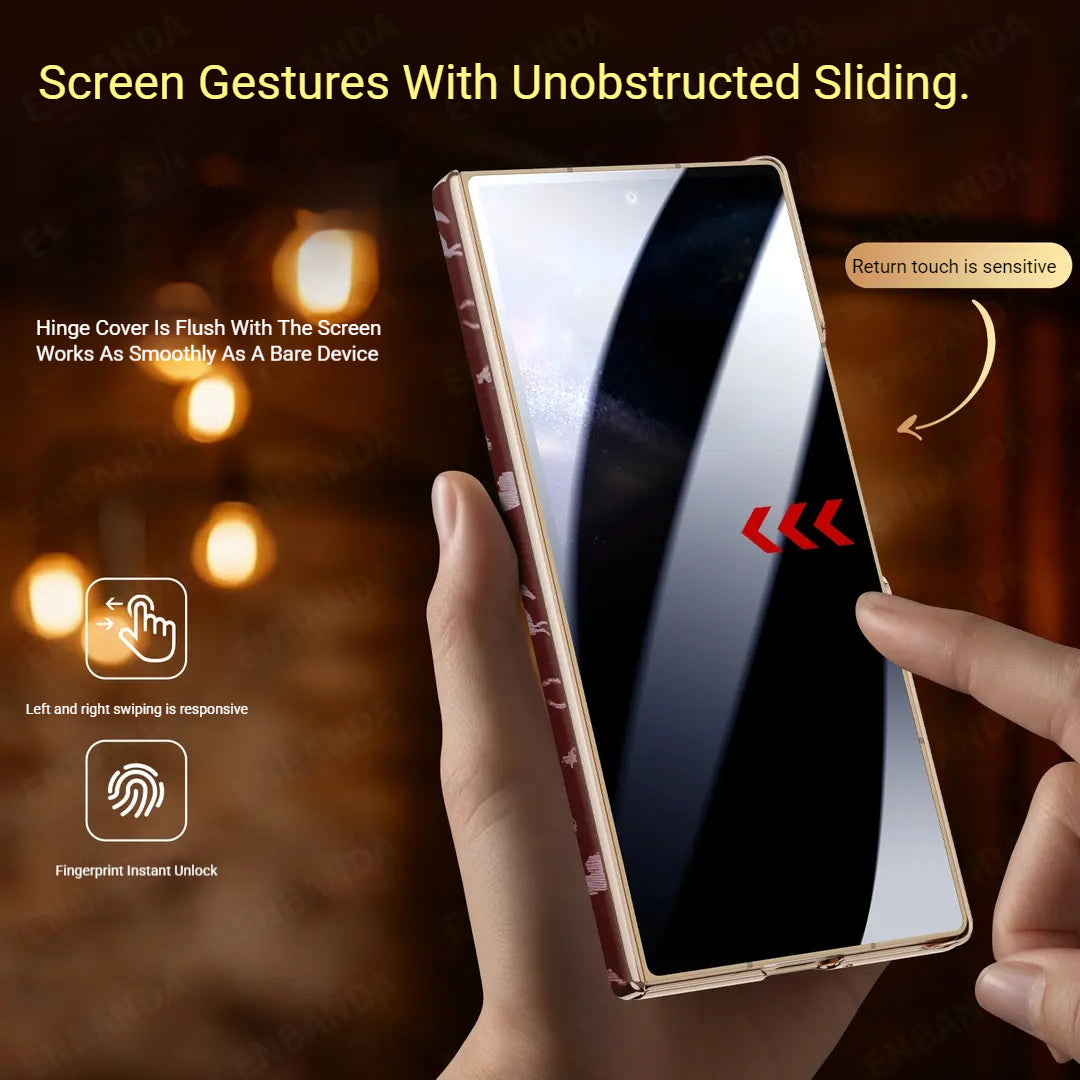 2026 New Year Limited Edition Samsung ZFold7 Premium Leather Dual-Axis Protective Case