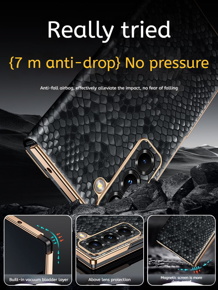 🔥Samsung Galaxy Z Fold Series Folding Screen Genuine Leather Magnetic Protective Case