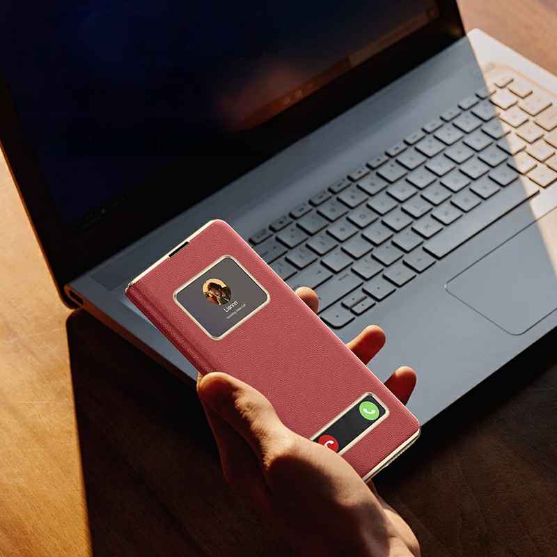 Galaxy Z Fold 7 Smart Window - Answer Calls Without Flipping - Magnetic Charging - Dual-Axis Protective Case