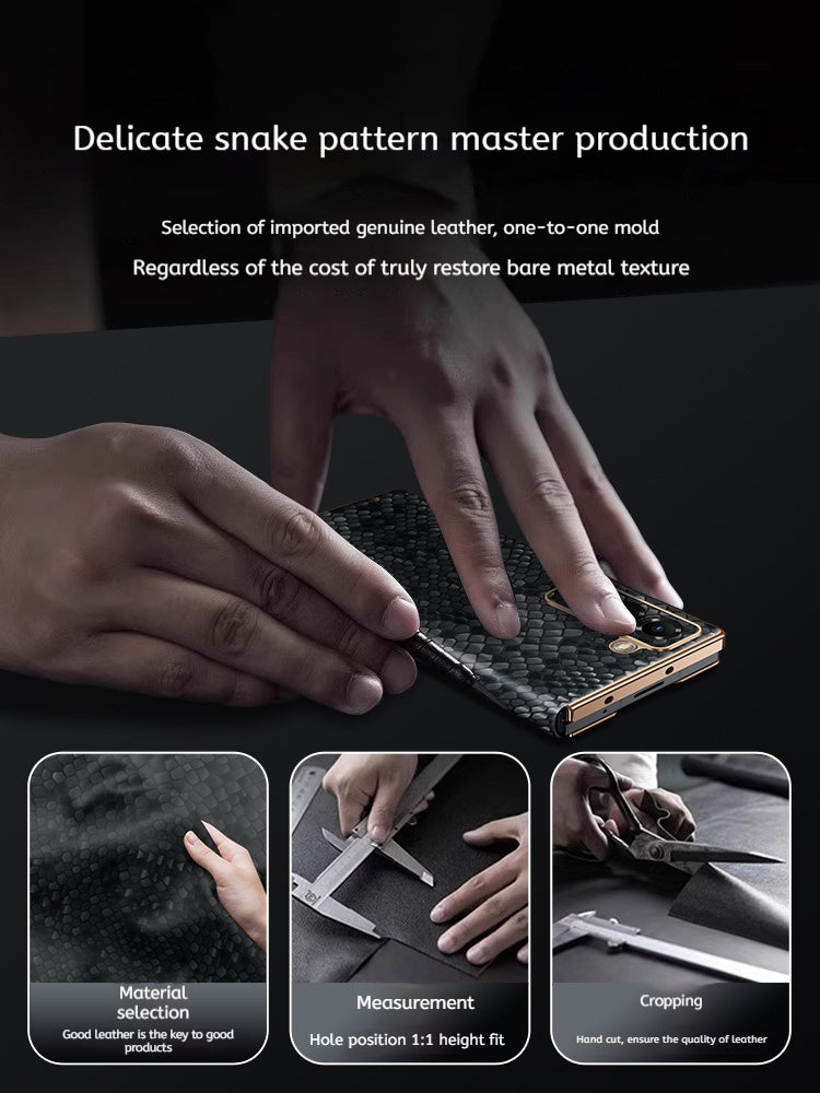 🔥Samsung Galaxy Z Fold Series Folding Screen Genuine Leather Magnetic Protective Case
