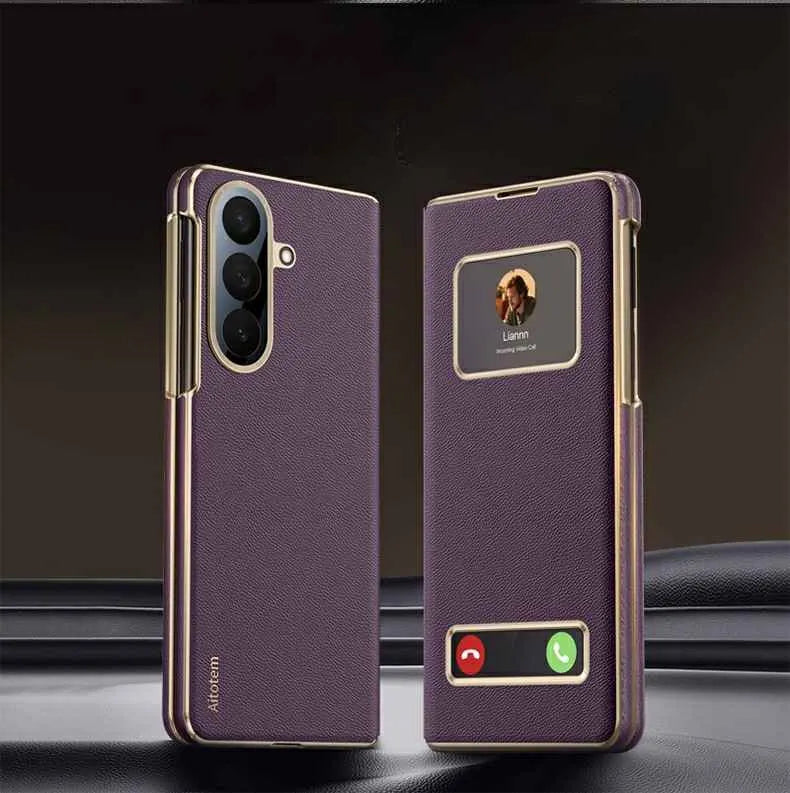 Galaxy Z Fold 7 Smart Window - Answer Calls Without Flipping - Magnetic Charging - Dual-Axis Protective Case