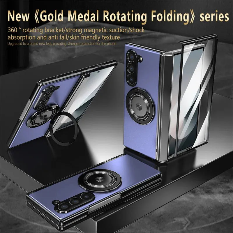 Luxury Shockproof Case with 360° Rotating Bracket for Samsung Galaxy Z Fold