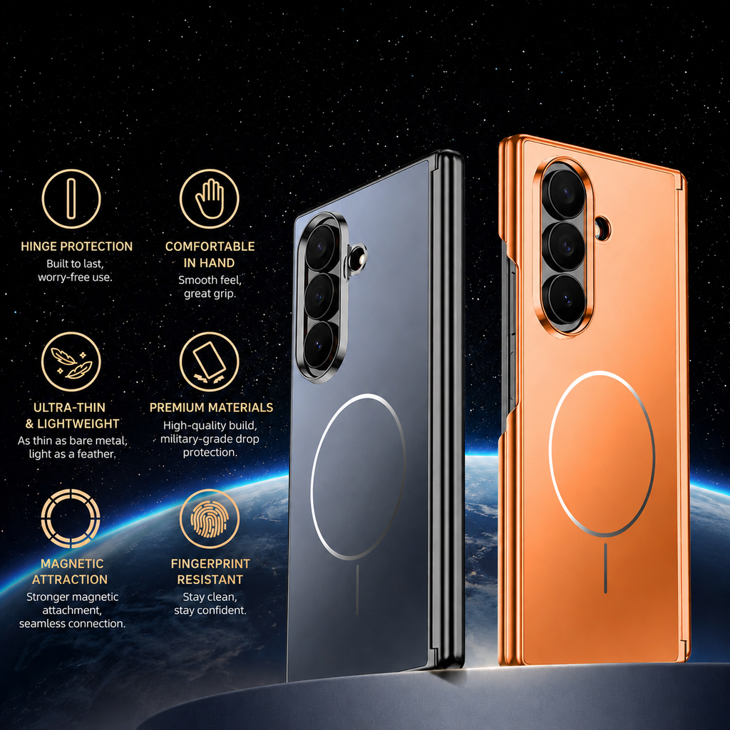 Electroplated Matte Magnetic Case for Samsung Galaxy Z Fold Series