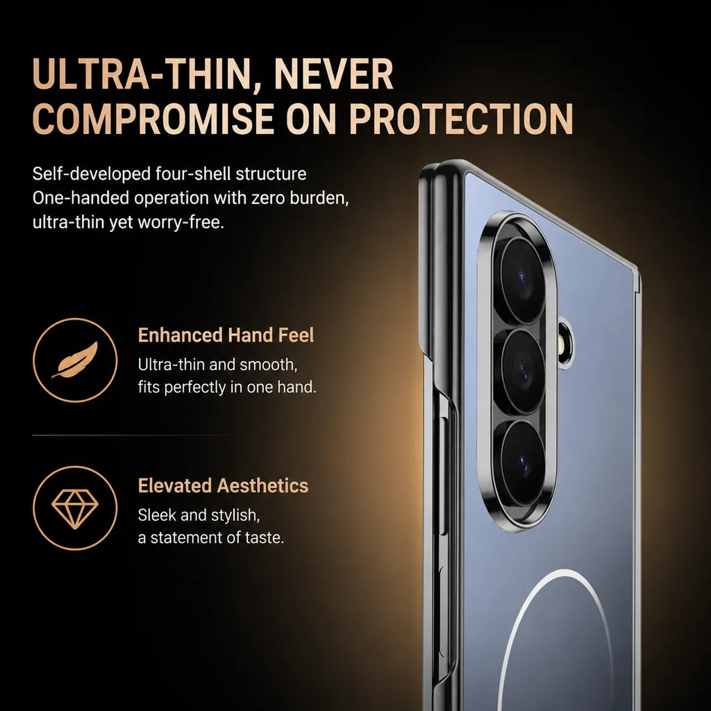 Electroplated Matte Magnetic Case for Samsung Galaxy Z Fold Series