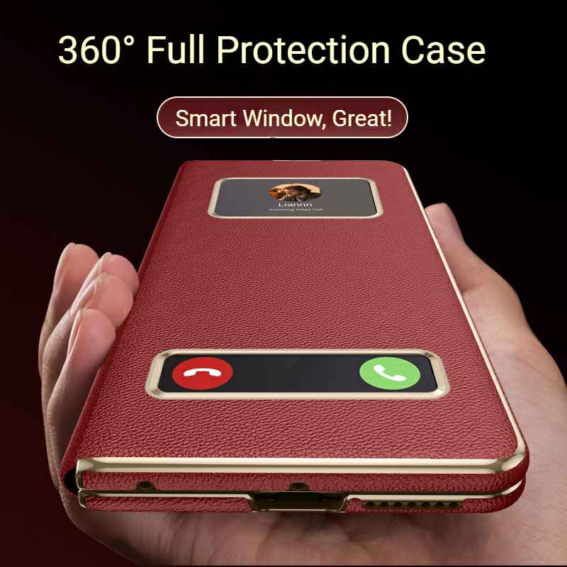 Galaxy Z Fold 7 Smart Window - Answer Calls Without Flipping - Magnetic Charging - Dual-Axis Protective Case