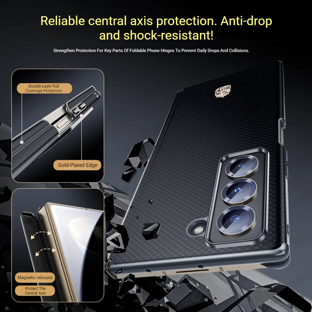 Samsung ZFold Series Mesh Texture Premium Dual-Axis Protective Case