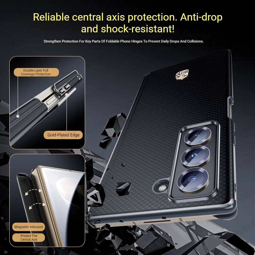 Samsung ZFold Series Mesh Texture Premium Dual-Axis Protective Case