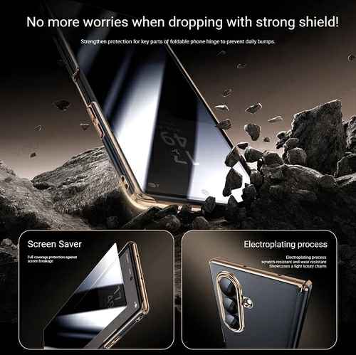 Samsung ZFold Series Mesh Texture Premium Dual-Axis Protective Case