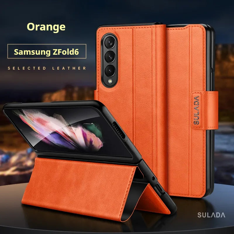 Fold6 High-End Magnetic Buckle Bracket Folding Mobile Phone Case