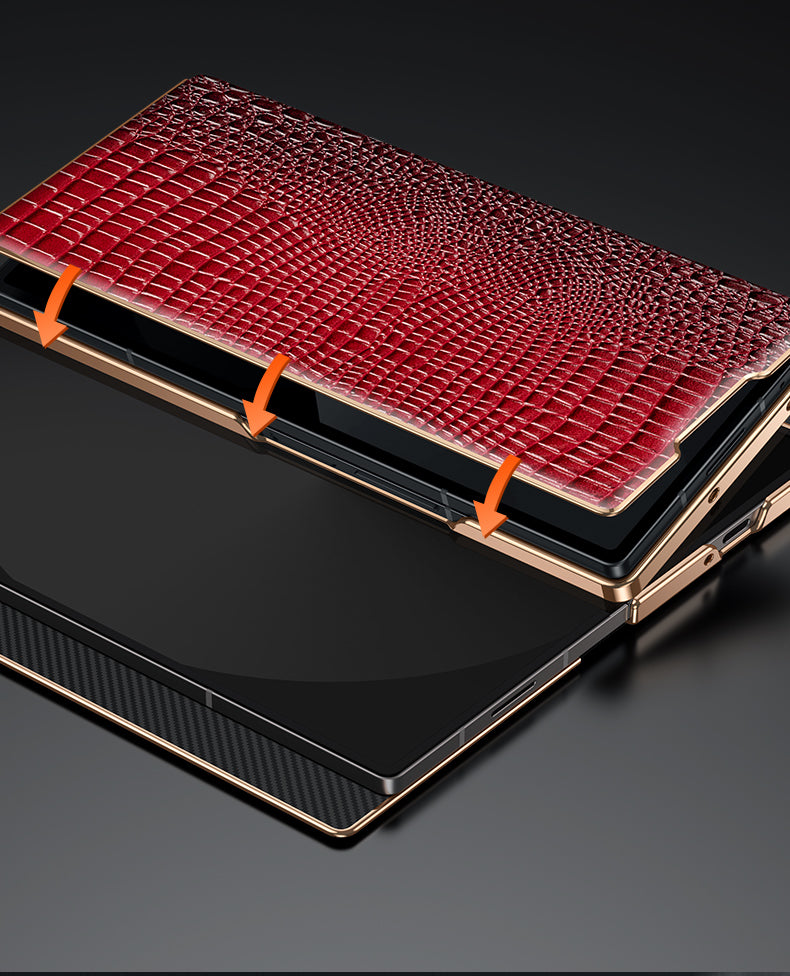 Samsung Galaxy Z Fold Series Crocodile Pattern Magnetic Protective Case