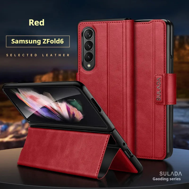 Fold6 High-End Magnetic Buckle Bracket Folding Mobile Phone Case