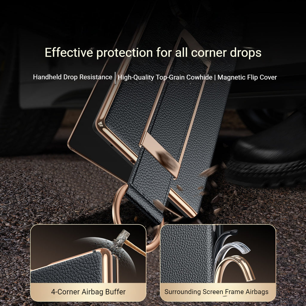Samsung ZFold Series Premium Leather Wrist Strap Protector