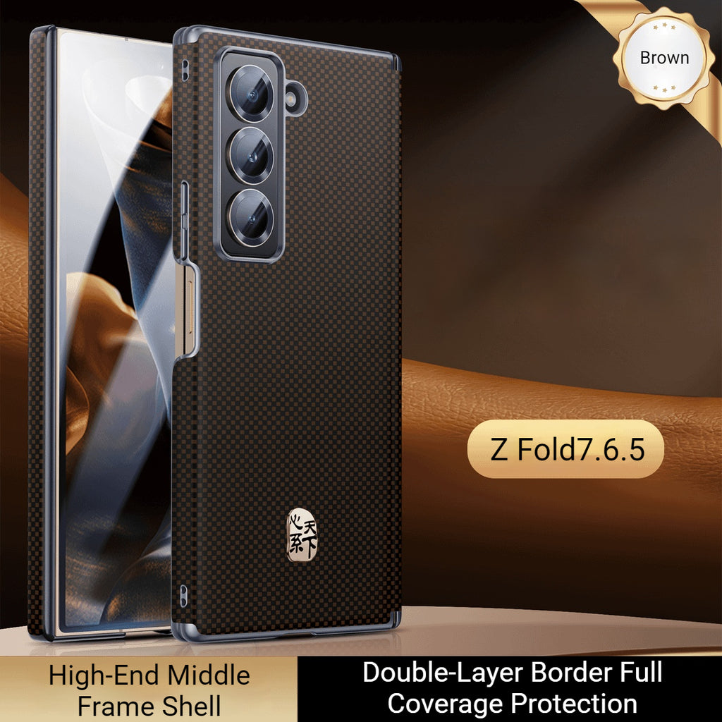 Samsung ZFold Series Mesh Texture Premium Dual-Axis Protective Case