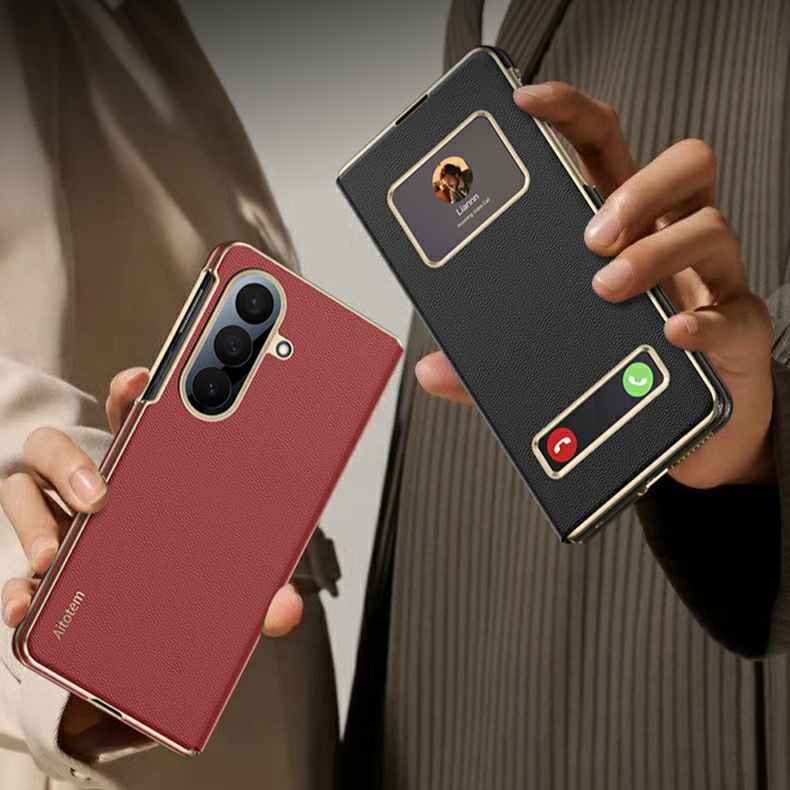 Galaxy Z Fold 7 Smart Window - Answer Calls Without Flipping - Magnetic Charging - Dual-Axis Protective Case