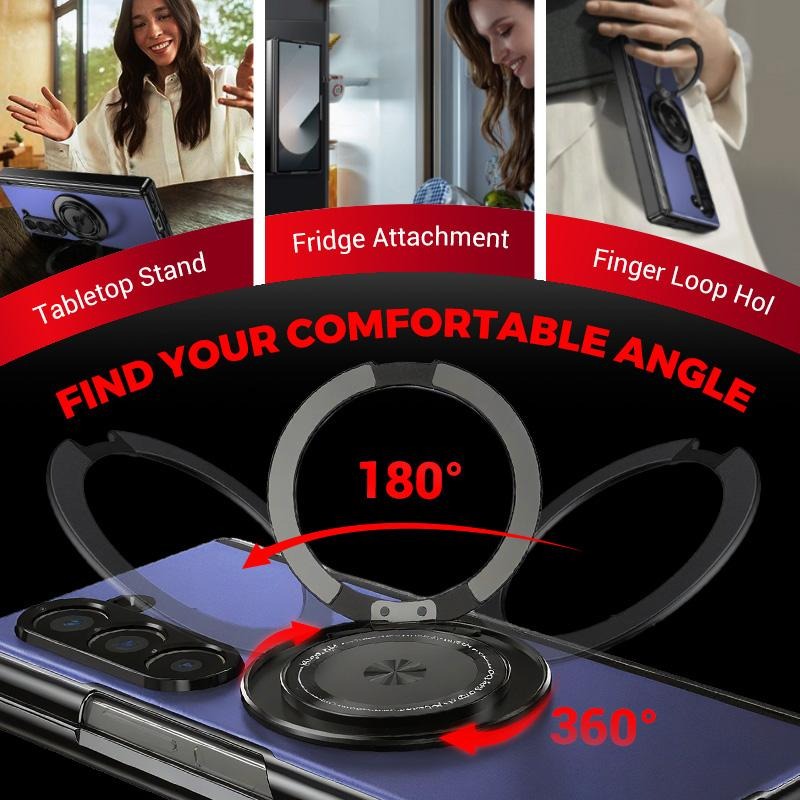 Luxury Shockproof Case with 360° Rotating Bracket for Samsung Galaxy Z Fold