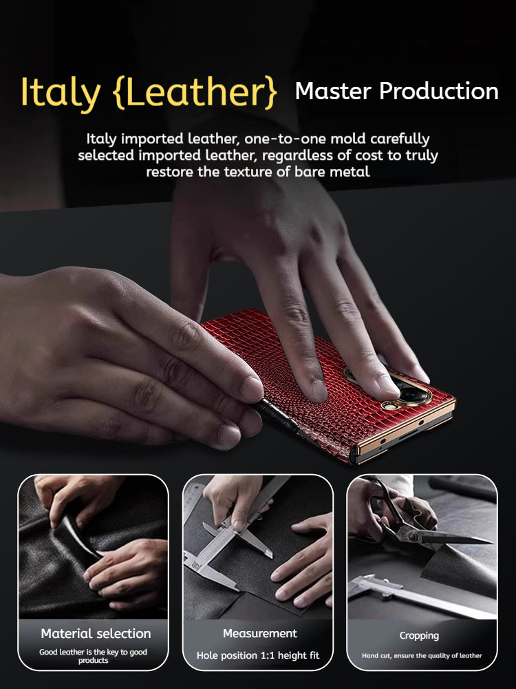 Samsung Galaxy Z Fold Series Crocodile Pattern Magnetic Protective Case