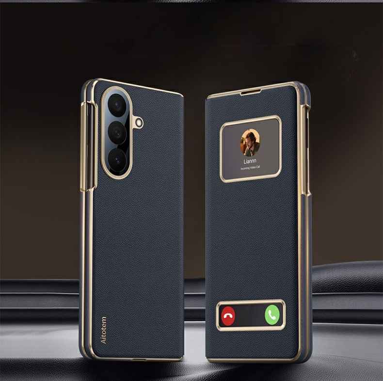 Galaxy Z Fold 7 Smart Window - Answer Calls Without Flipping - Magnetic Charging - Dual-Axis Protective Case