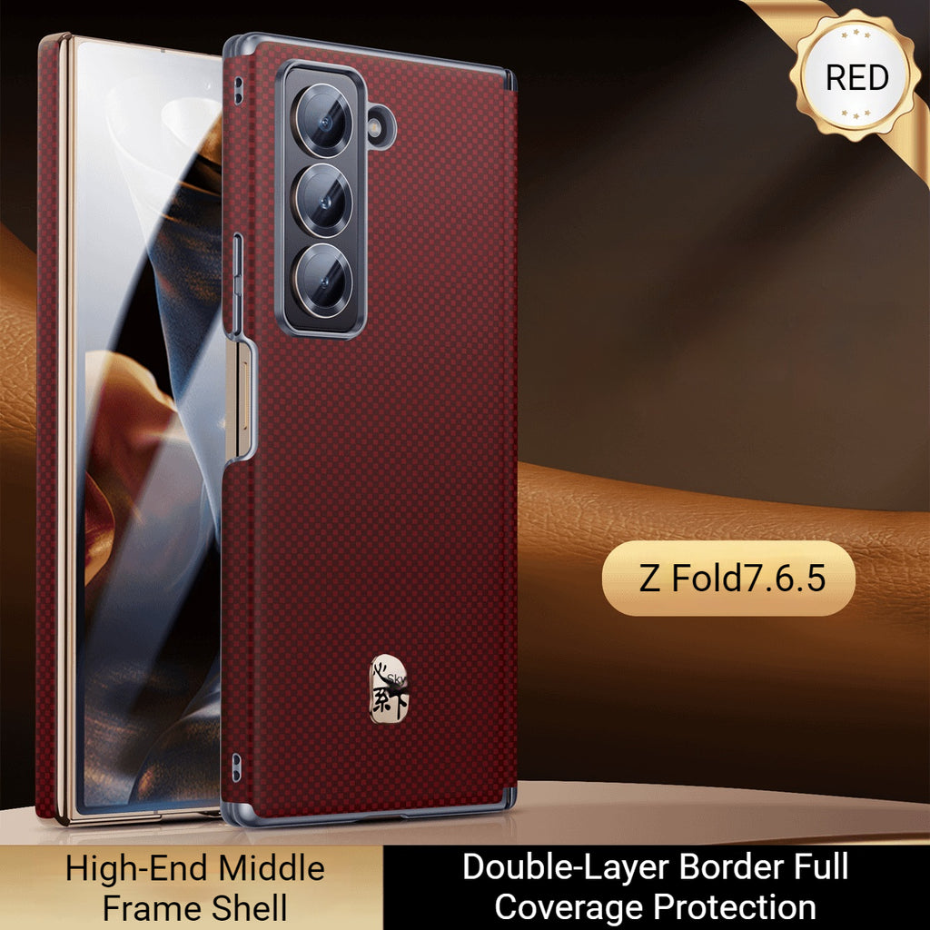 Samsung ZFold Series Mesh Texture Premium Dual-Axis Protective Case