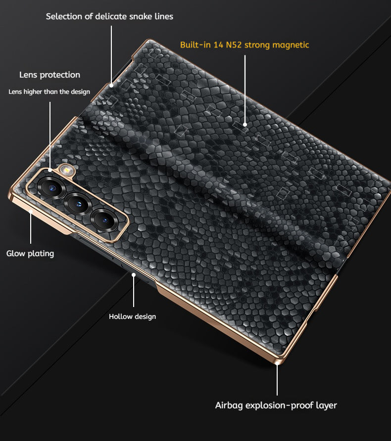 🔥Samsung Galaxy Z Fold Series Folding Screen Genuine Leather Magnetic Protective Case