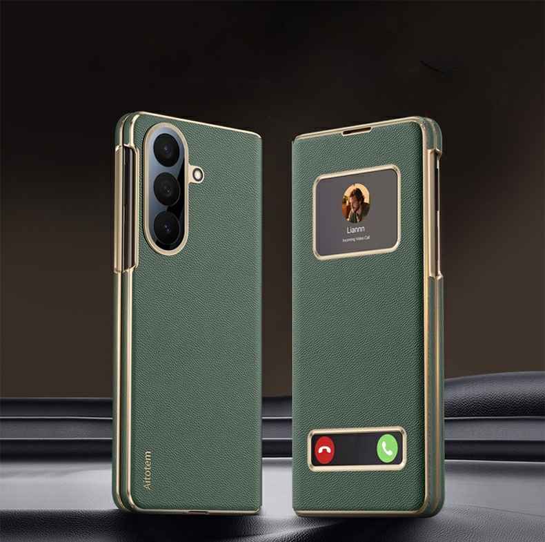 Galaxy Z Fold 7 Smart Window - Answer Calls Without Flipping - Magnetic Charging - Dual-Axis Protective Case