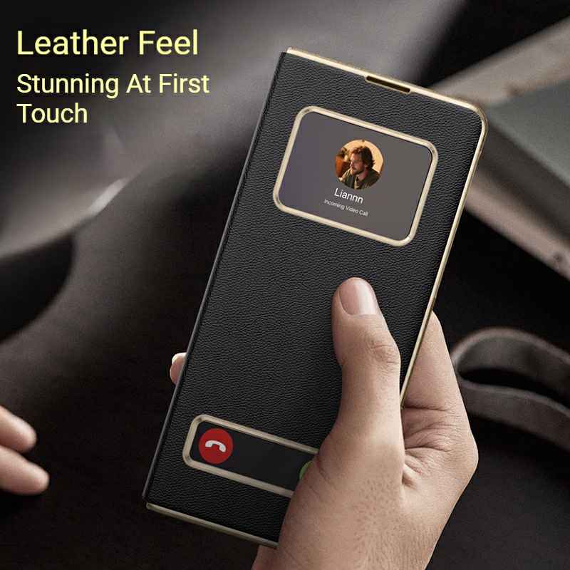Galaxy Z Fold 7 Smart Window - Answer Calls Without Flipping - Magnetic Charging - Dual-Axis Protective Case