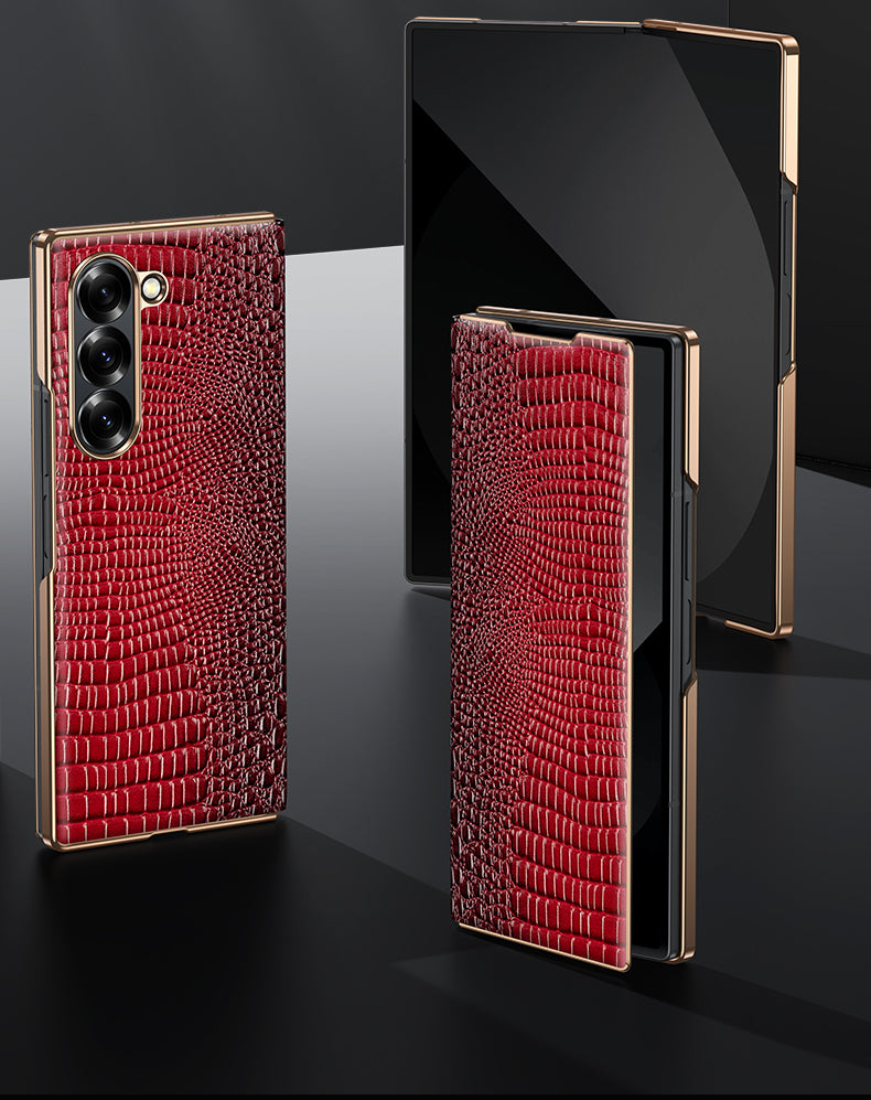 Samsung Galaxy Z Fold Series Crocodile Pattern Magnetic Protective Case