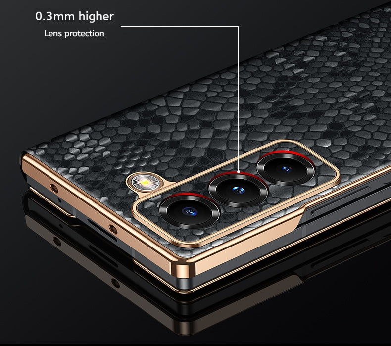 🔥Samsung Galaxy Z Fold Series Folding Screen Genuine Leather Magnetic Protective Case