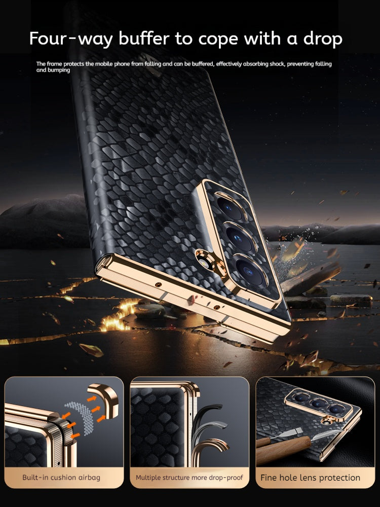 Samsung Galaxy Z Fold Series Folding Screen Genuine Leather Magnetic Protective Case